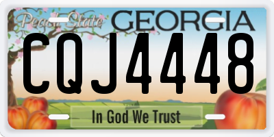 GA license plate CQJ4448