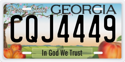 GA license plate CQJ4449