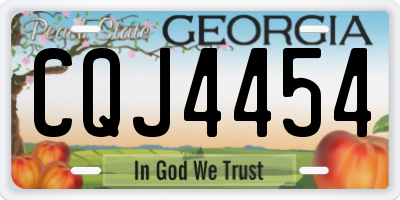 GA license plate CQJ4454