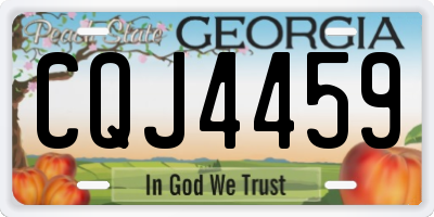 GA license plate CQJ4459