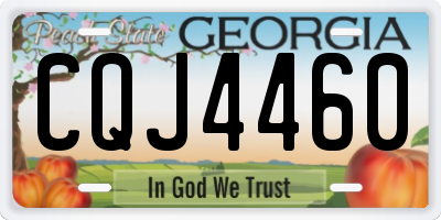 GA license plate CQJ4460