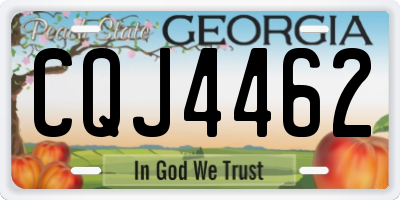 GA license plate CQJ4462