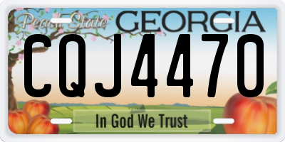 GA license plate CQJ4470