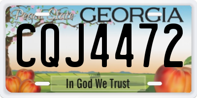 GA license plate CQJ4472