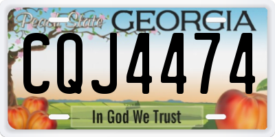 GA license plate CQJ4474
