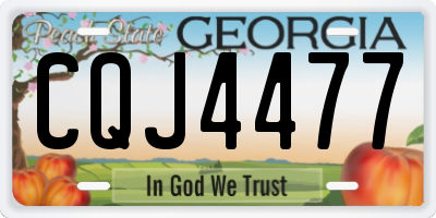 GA license plate CQJ4477