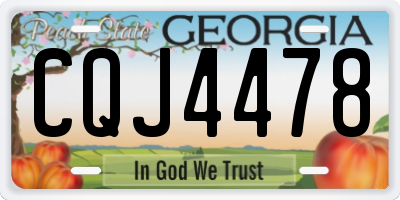 GA license plate CQJ4478