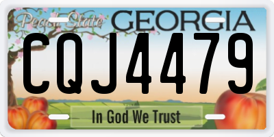 GA license plate CQJ4479