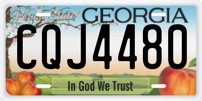 GA license plate CQJ4480