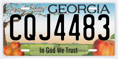 GA license plate CQJ4483