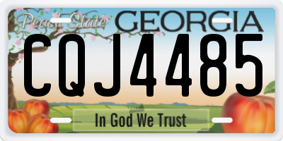 GA license plate CQJ4485