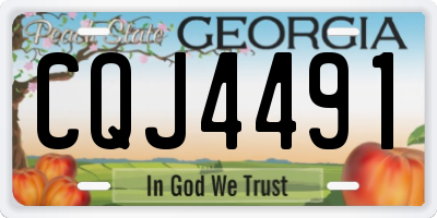 GA license plate CQJ4491