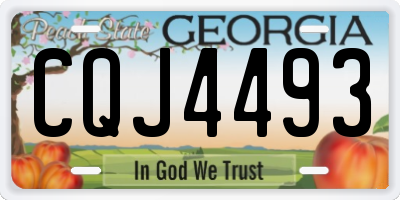 GA license plate CQJ4493