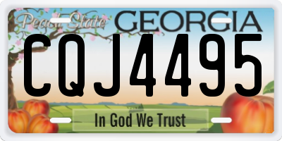GA license plate CQJ4495