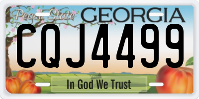 GA license plate CQJ4499