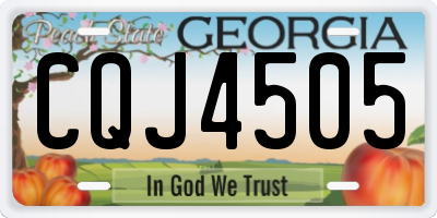 GA license plate CQJ4505