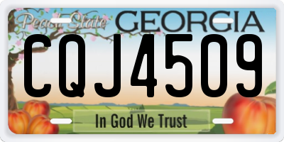 GA license plate CQJ4509