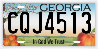 GA license plate CQJ4513