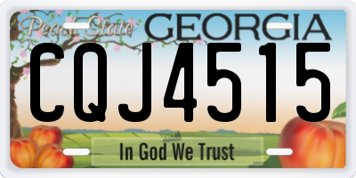 GA license plate CQJ4515