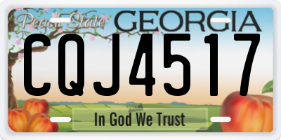 GA license plate CQJ4517