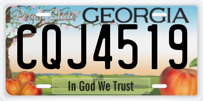 GA license plate CQJ4519