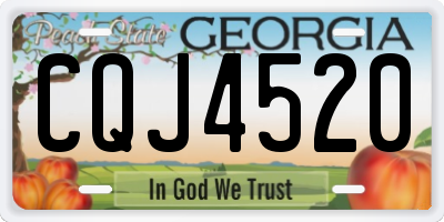 GA license plate CQJ4520