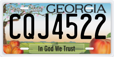 GA license plate CQJ4522