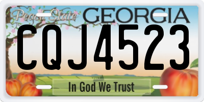 GA license plate CQJ4523