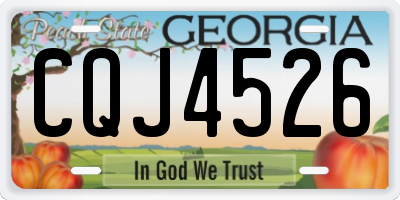 GA license plate CQJ4526
