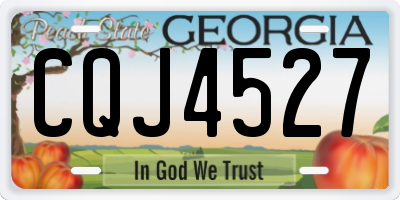 GA license plate CQJ4527