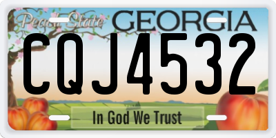 GA license plate CQJ4532