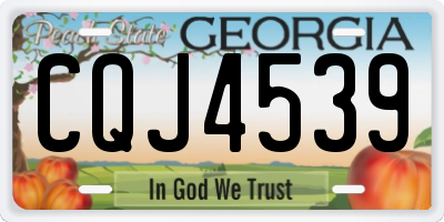 GA license plate CQJ4539