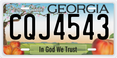 GA license plate CQJ4543