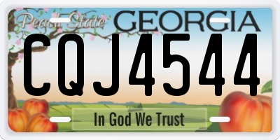 GA license plate CQJ4544