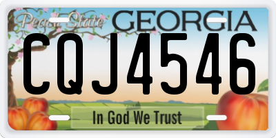 GA license plate CQJ4546