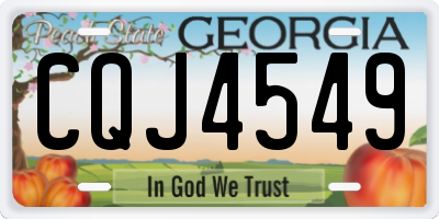 GA license plate CQJ4549