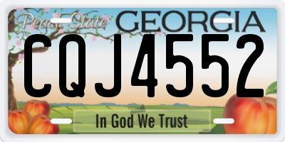 GA license plate CQJ4552
