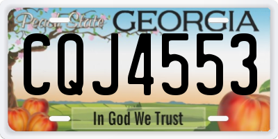 GA license plate CQJ4553