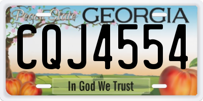 GA license plate CQJ4554