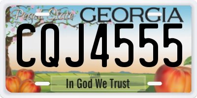 GA license plate CQJ4555