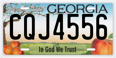 GA license plate CQJ4556
