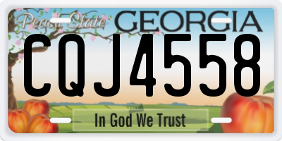 GA license plate CQJ4558