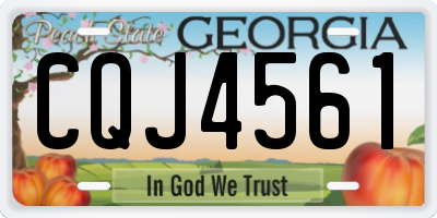 GA license plate CQJ4561