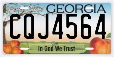 GA license plate CQJ4564