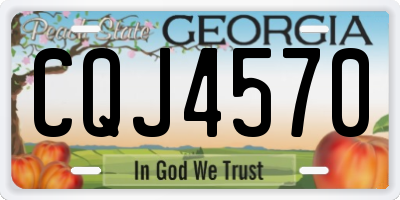 GA license plate CQJ4570