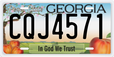 GA license plate CQJ4571