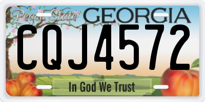GA license plate CQJ4572