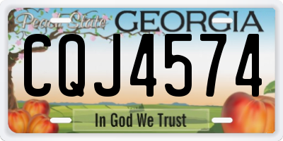 GA license plate CQJ4574