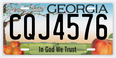 GA license plate CQJ4576