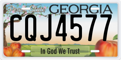 GA license plate CQJ4577